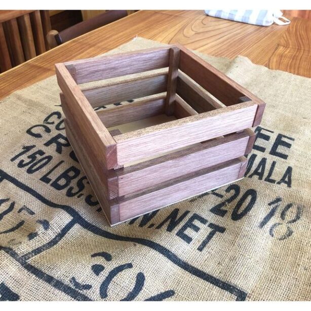 ウッドボックス　フリーボックス　木箱　道具箱 古道具 複数作成可能　k-30