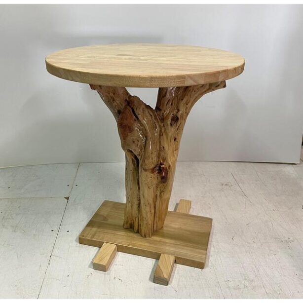 丸テーブル　スピーカー台　花台　木製　商品台　キャスター取付可No.333